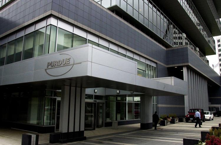 The offices of Purdue Pharma, the pharmaceutical company that makes the painkiller, OxyContin, are seen in 2001.